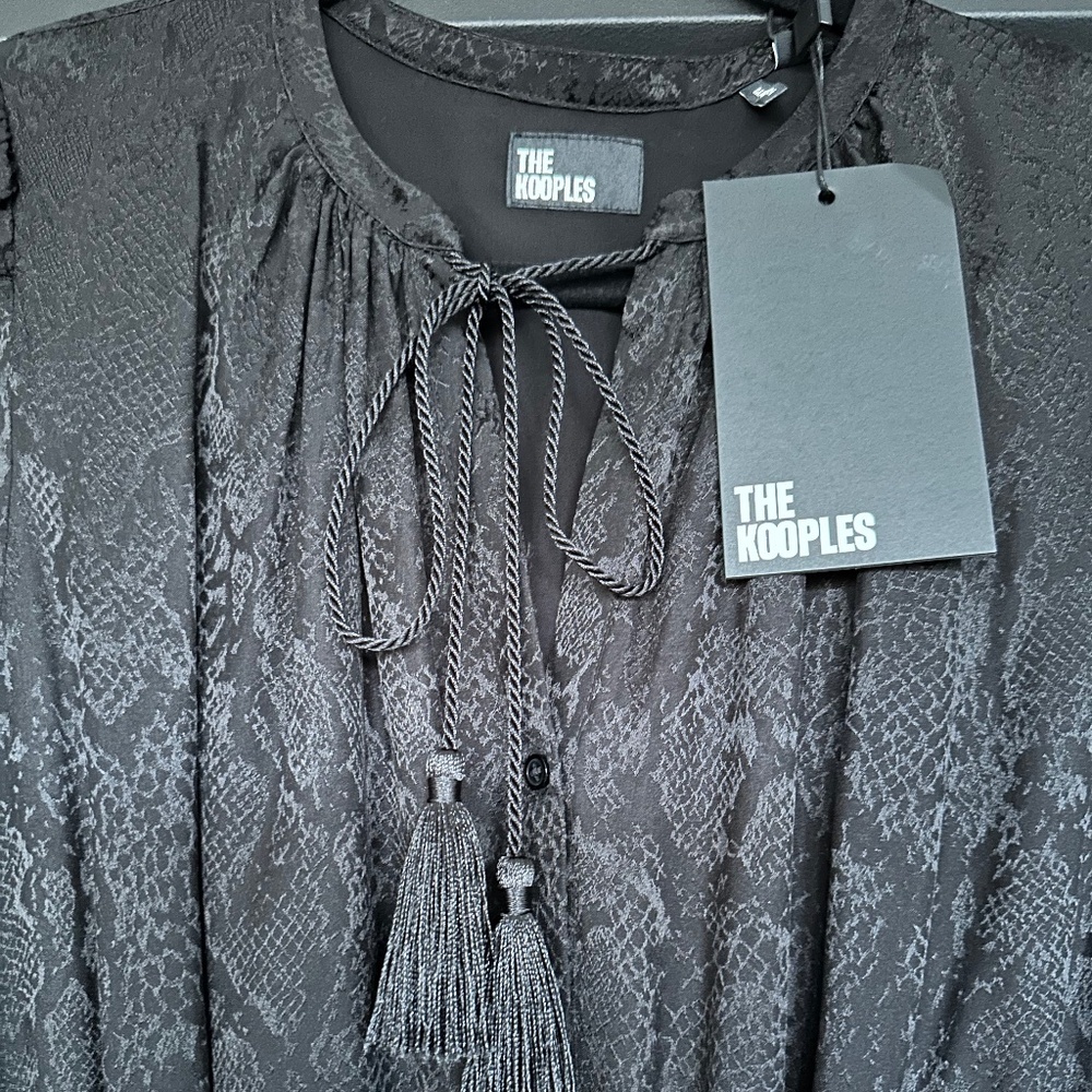 🖤🐍 NWT The Kooples Silk-Blend Snakeskin Jacquard Maxi Dress | $445 Retail - Picture 8 of 12